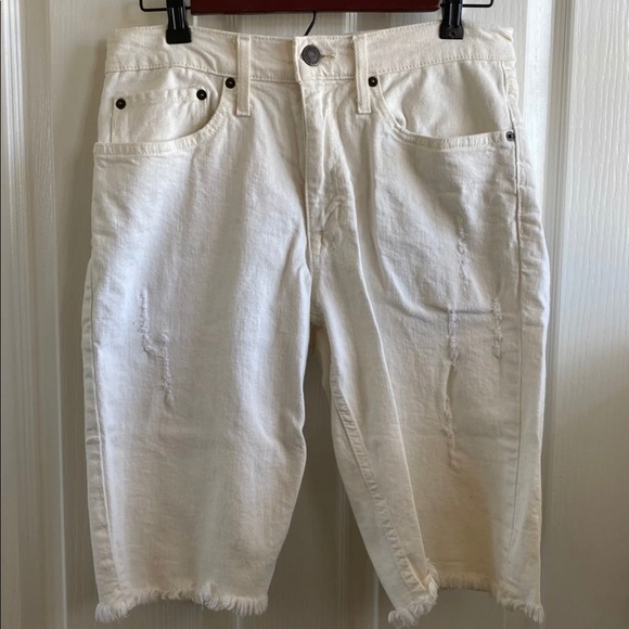 men white jeans shorts